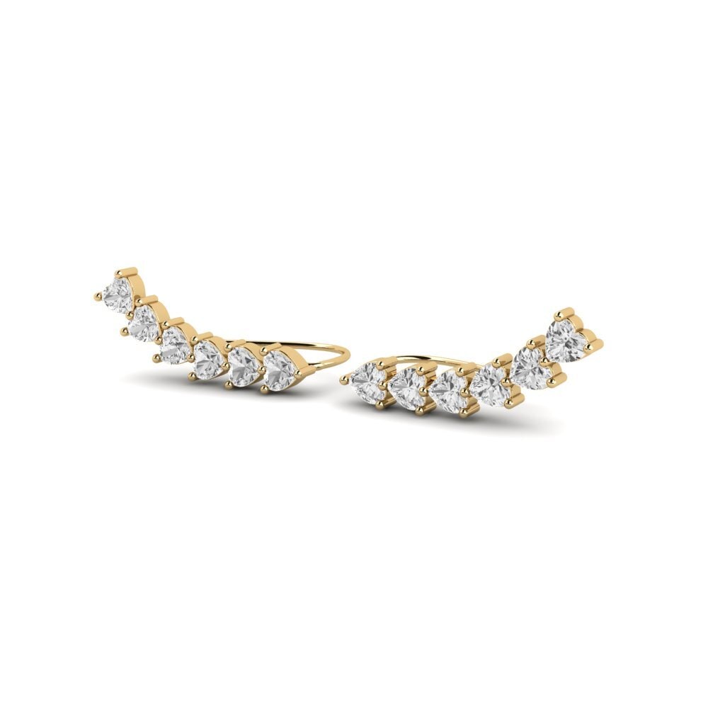 Đá Sapphire Trắng Bông tai nữ Lalak