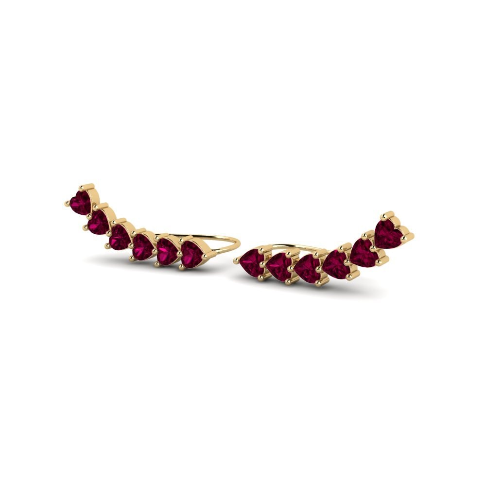 Đá Rhodolite Bông tai nữ Lalak
