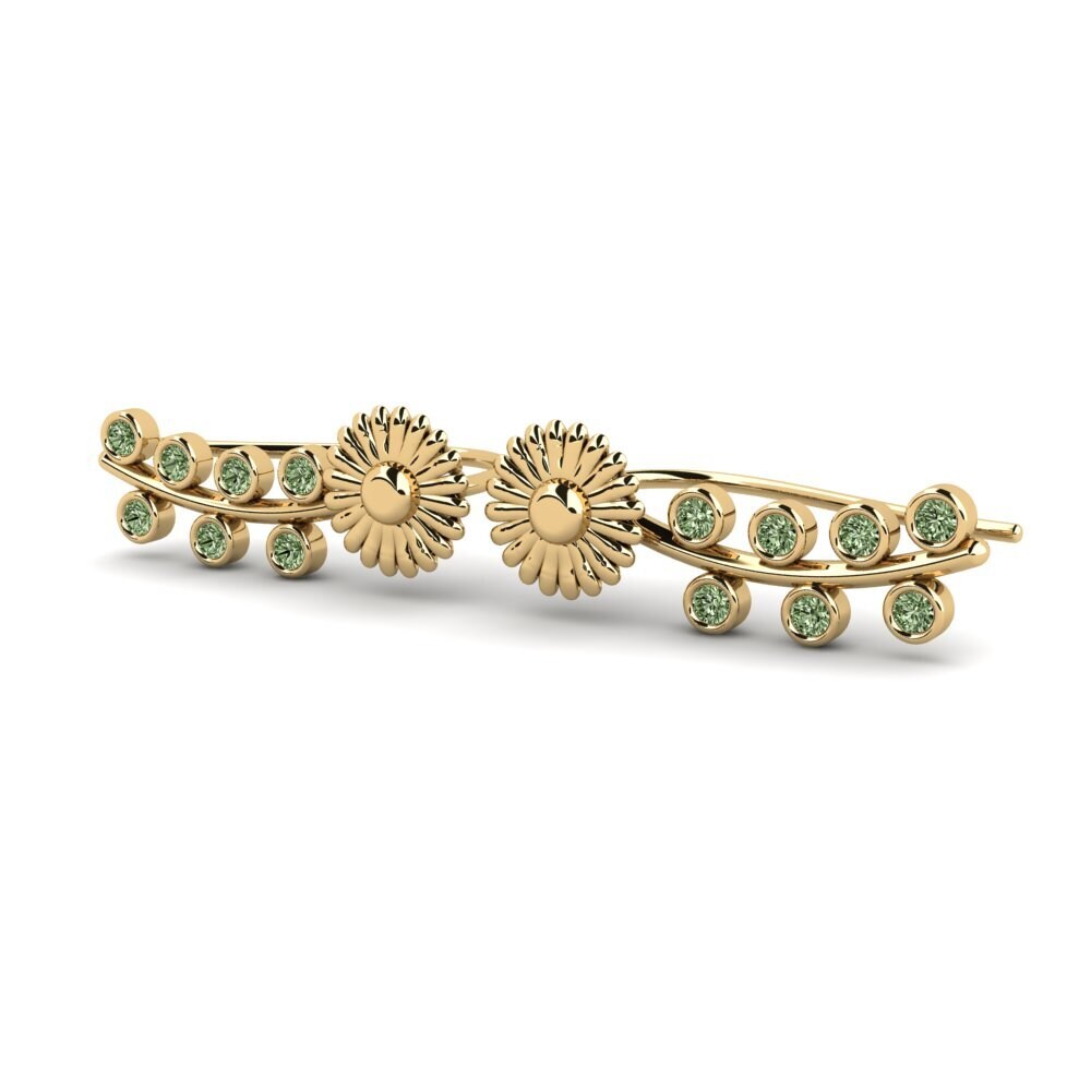 Diamant Vert Boucle d'oreille femme Laniges