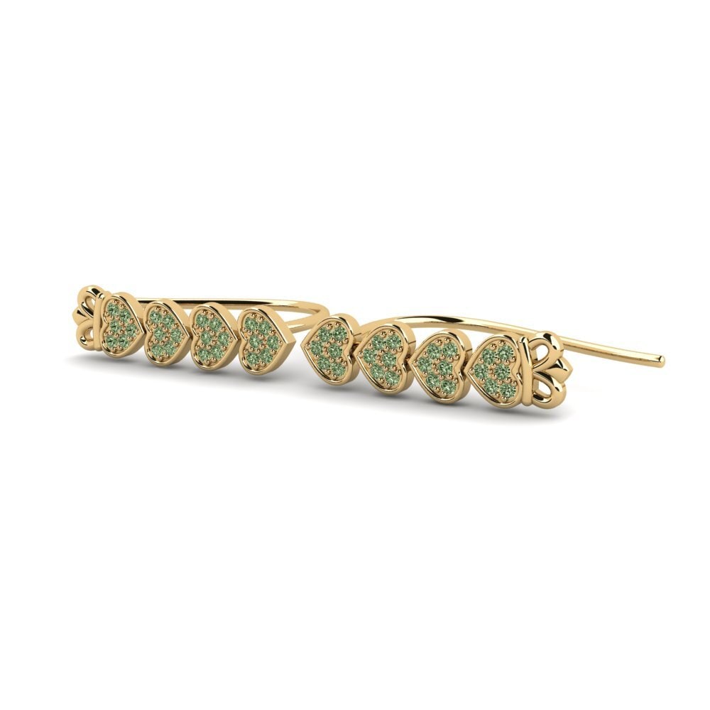 Diamant Vert Boucle d'oreille femme Menlasre