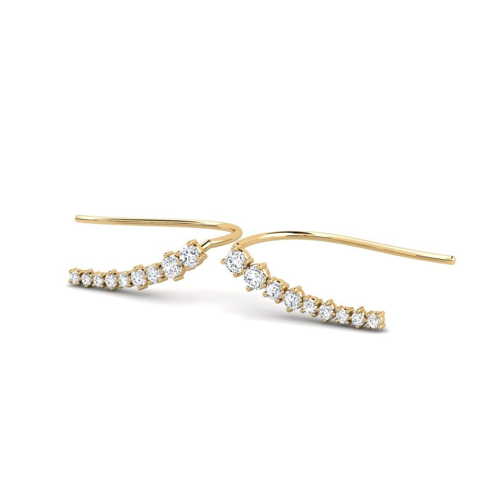 9K Geel Zirkoon Dames Oorbellen Mishary
