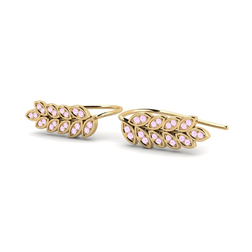 Đá Sapphire Hồng Bông tai nữ Namela