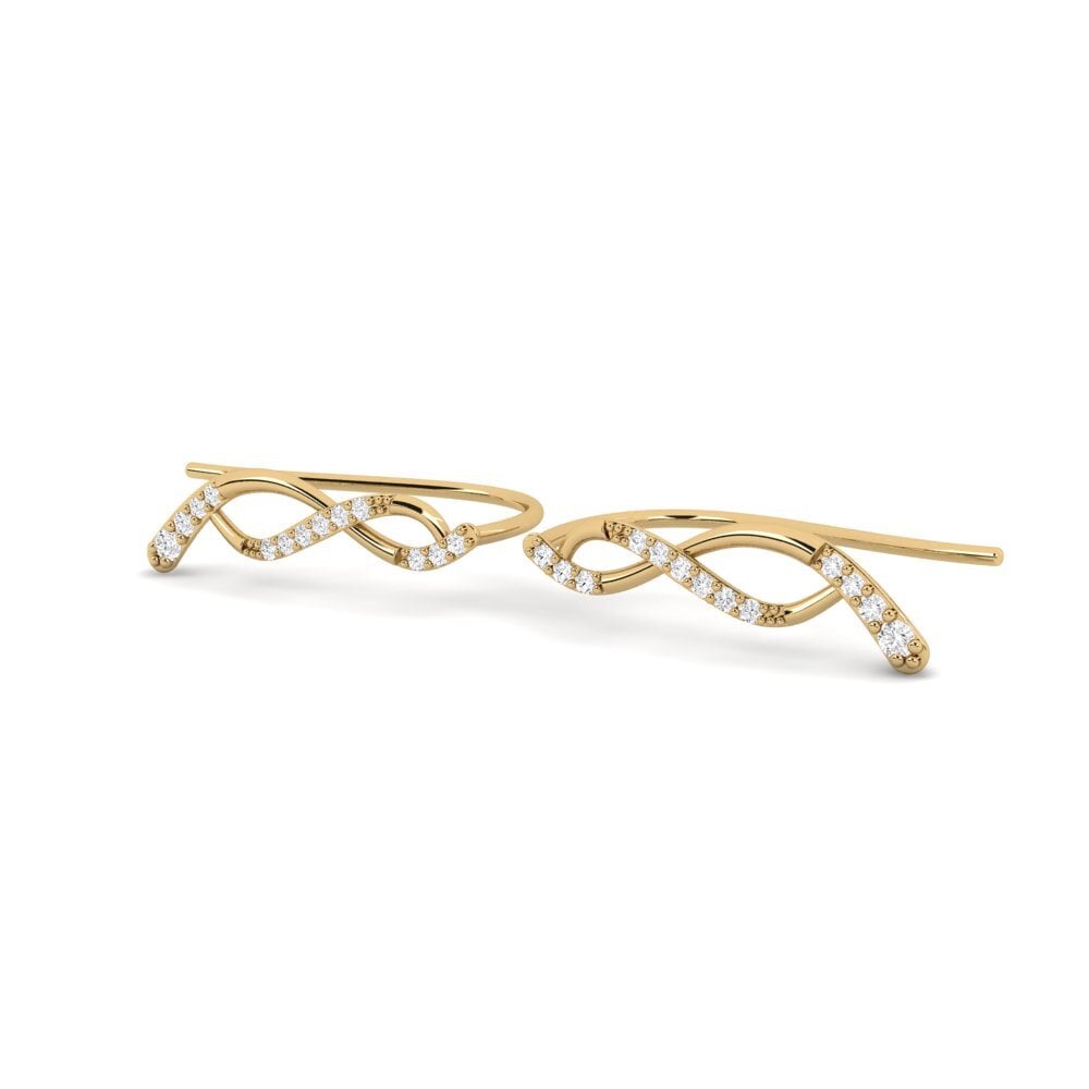 White sapphire Women's Earring Noded