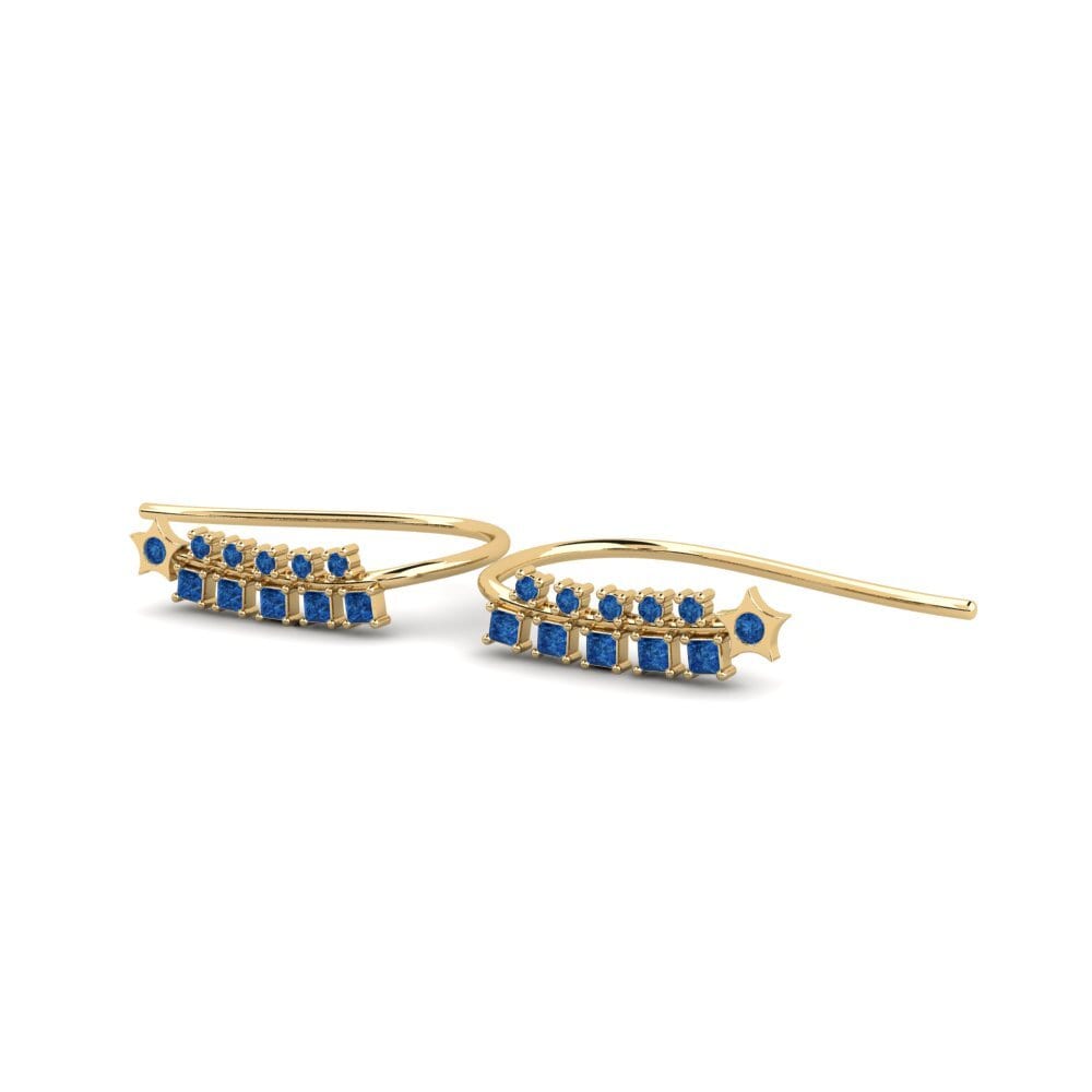 Mixed Dark Blue Zirconia Women's Earring Nunnin