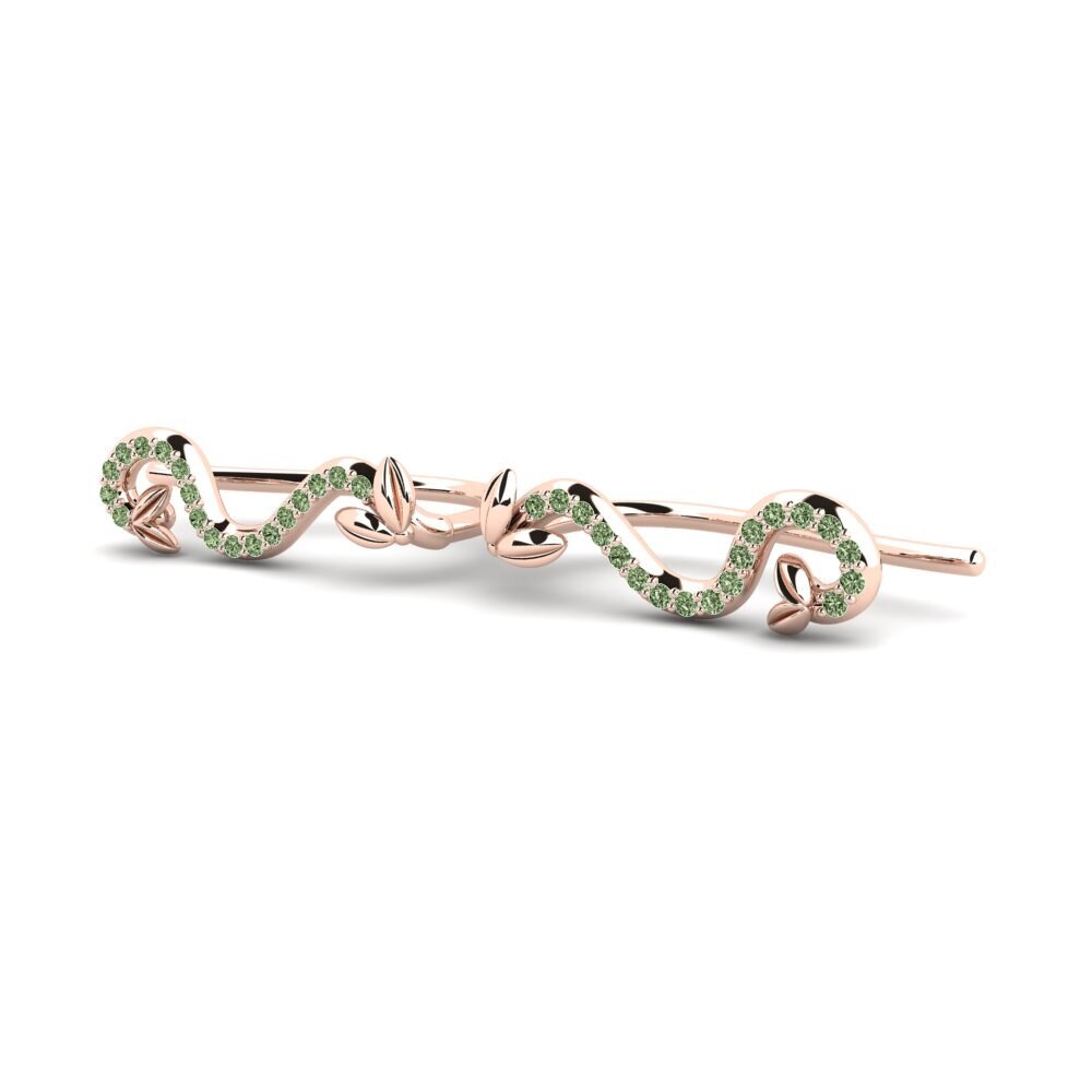 Diamant Vert Boucle d'oreille femme Oarien