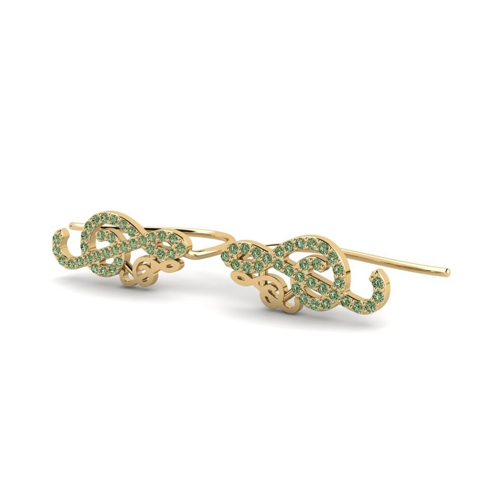 Diamant Vert Boucle d'oreille femme Provi