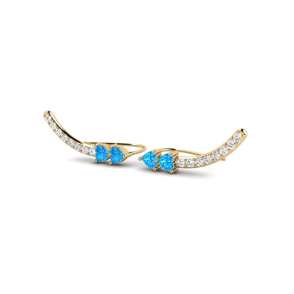 Topaze Bleue Boucle d'oreille femme Ranos