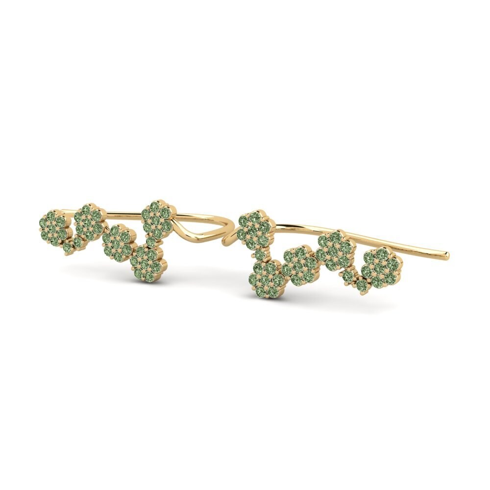 Diamant Vert Boucle d'oreille femme Reutio