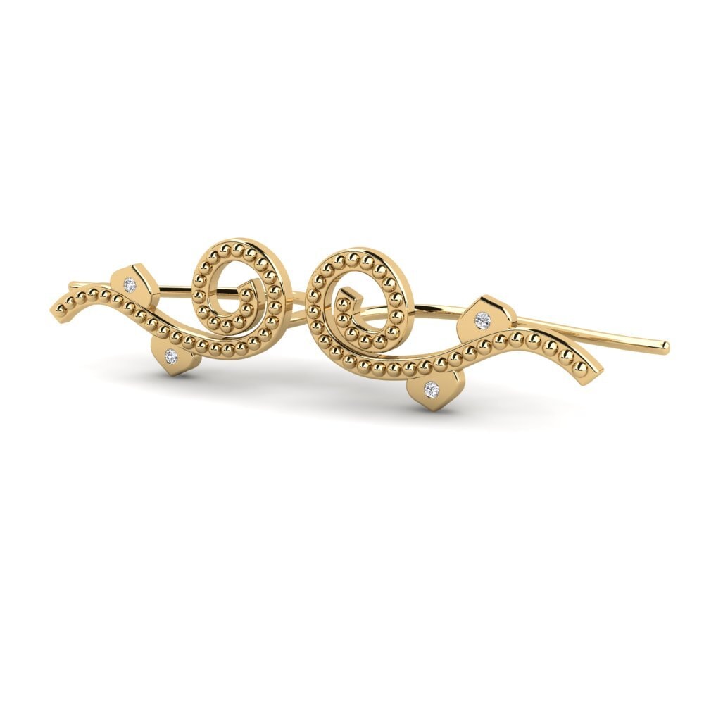 14k Oro Amarillo Pendiente de mujer Septe