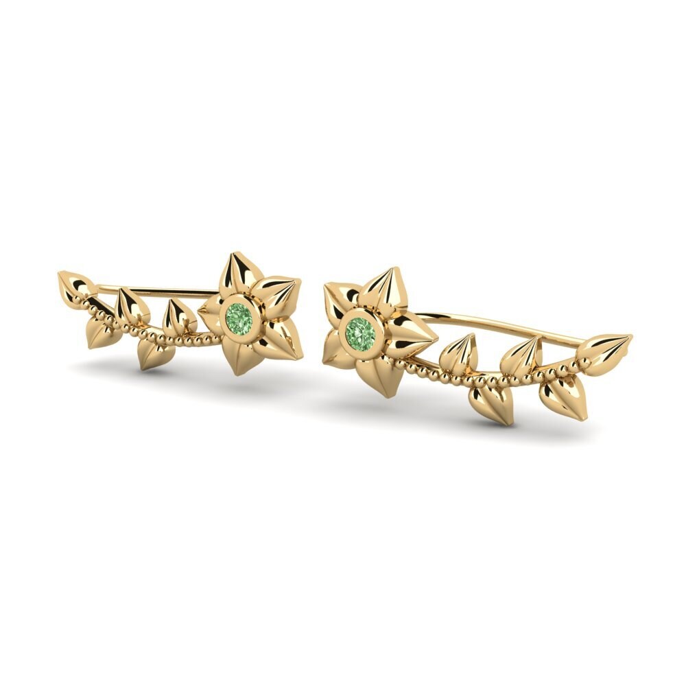 Diamant Vert Boucle d'oreille femme Sprem