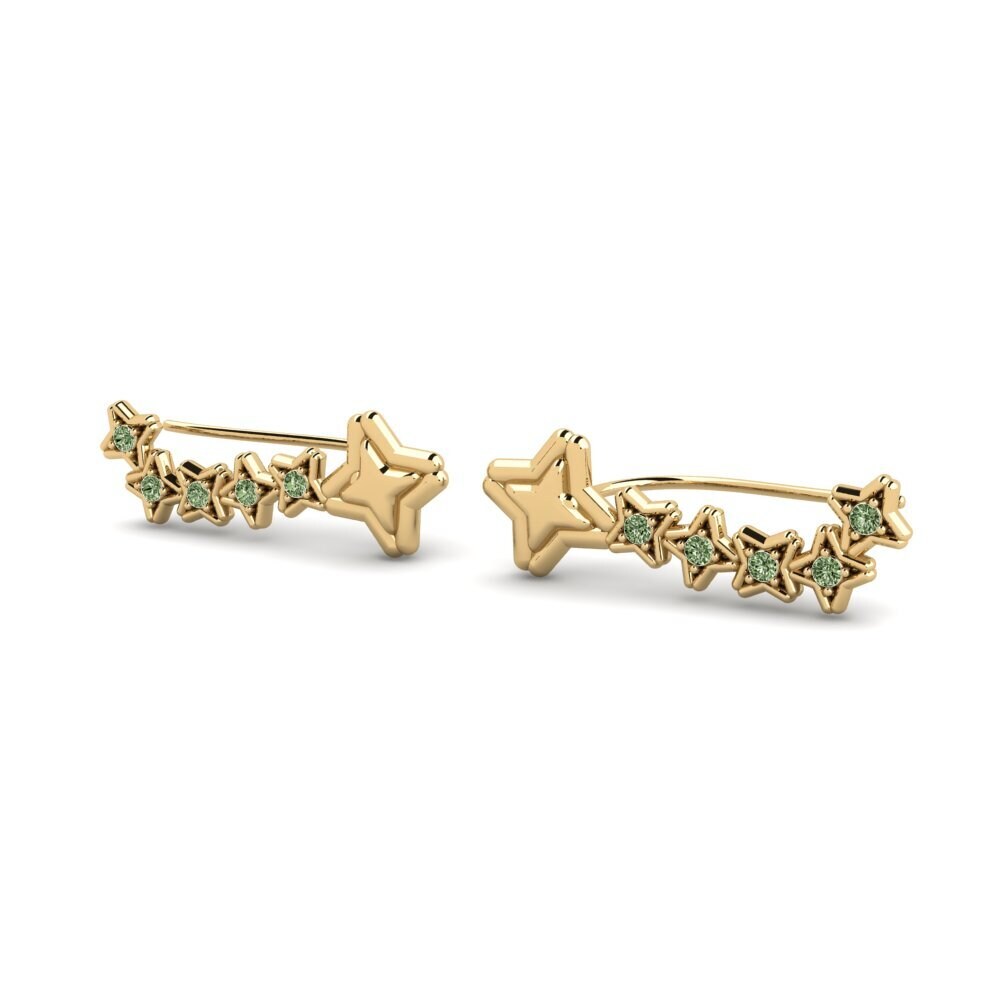 Diamant Vert Boucle d'oreille femme Togder