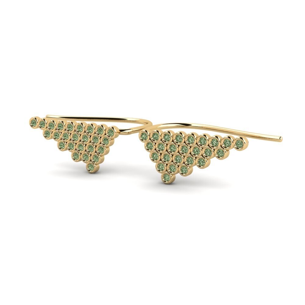 Diamant Vert Boucle d'oreille femme Yeeun