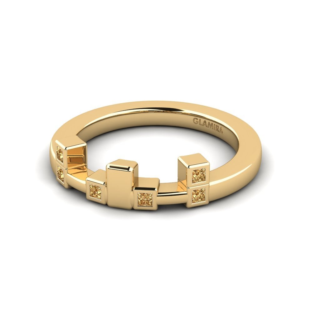 Brauner Diamant Stapelbarer Ring Busea - B