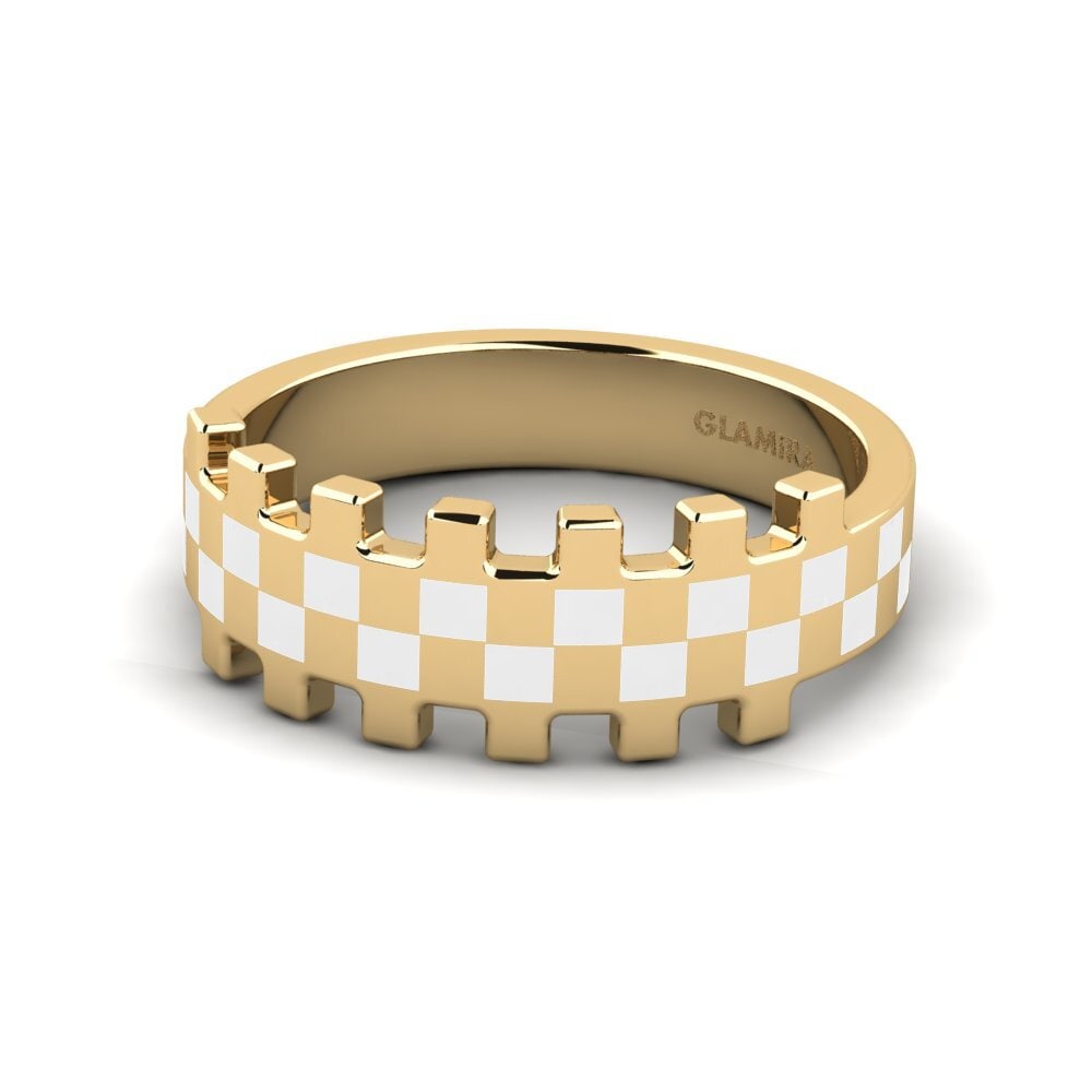 9k Oro Amarillo Anillo apilable Eahto - A