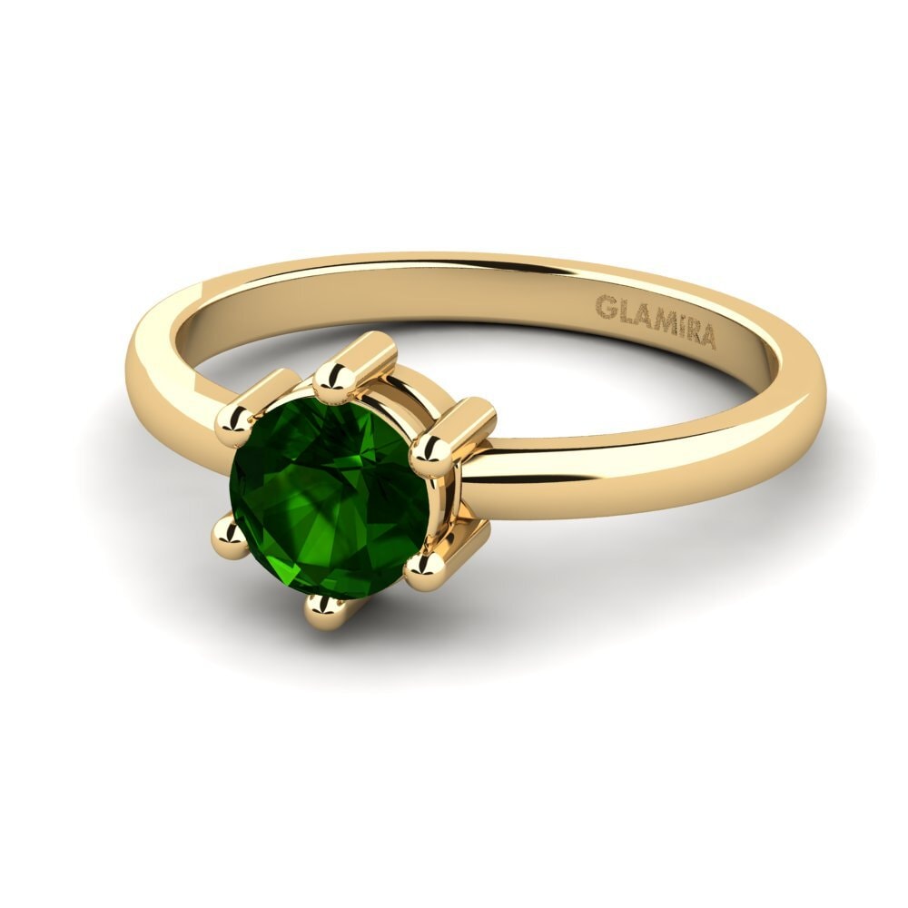 Green Tourmaline Stackable Ring Equa - A