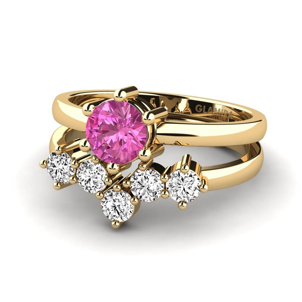 Topacio Rosa Anillo apilable Equa Set
