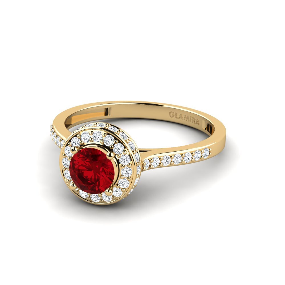 Circonita Roja Anillo de compromiso Fendr - A