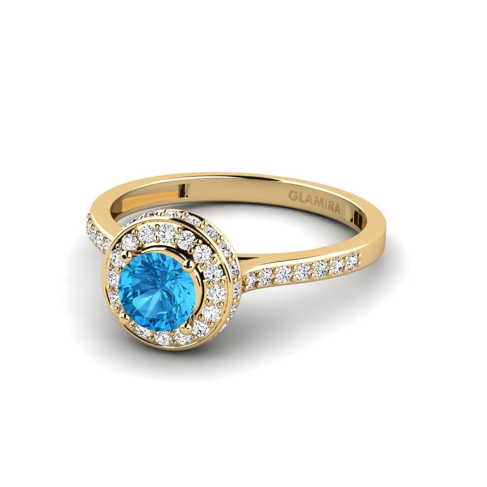 Blue Topaz Engagement Ring Fendr - A