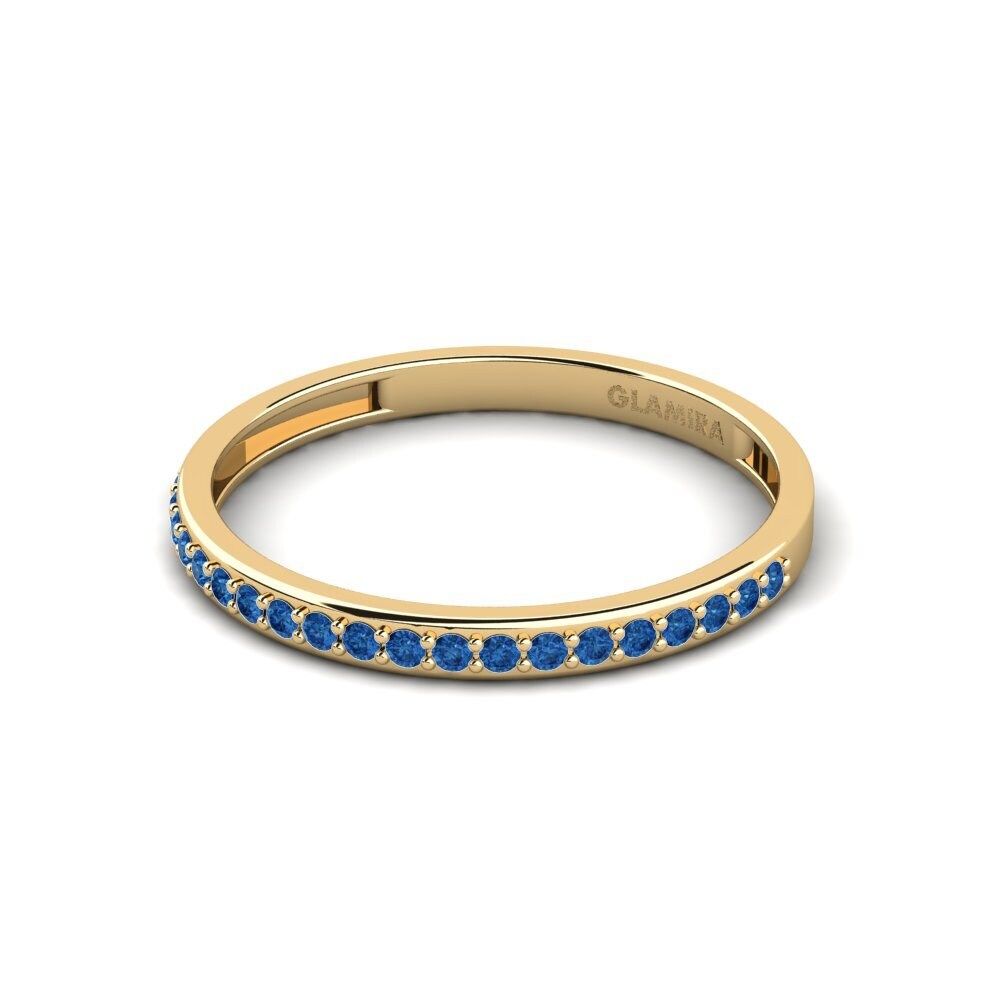 Circonita Azul Oscuro Anillo Fendr - B