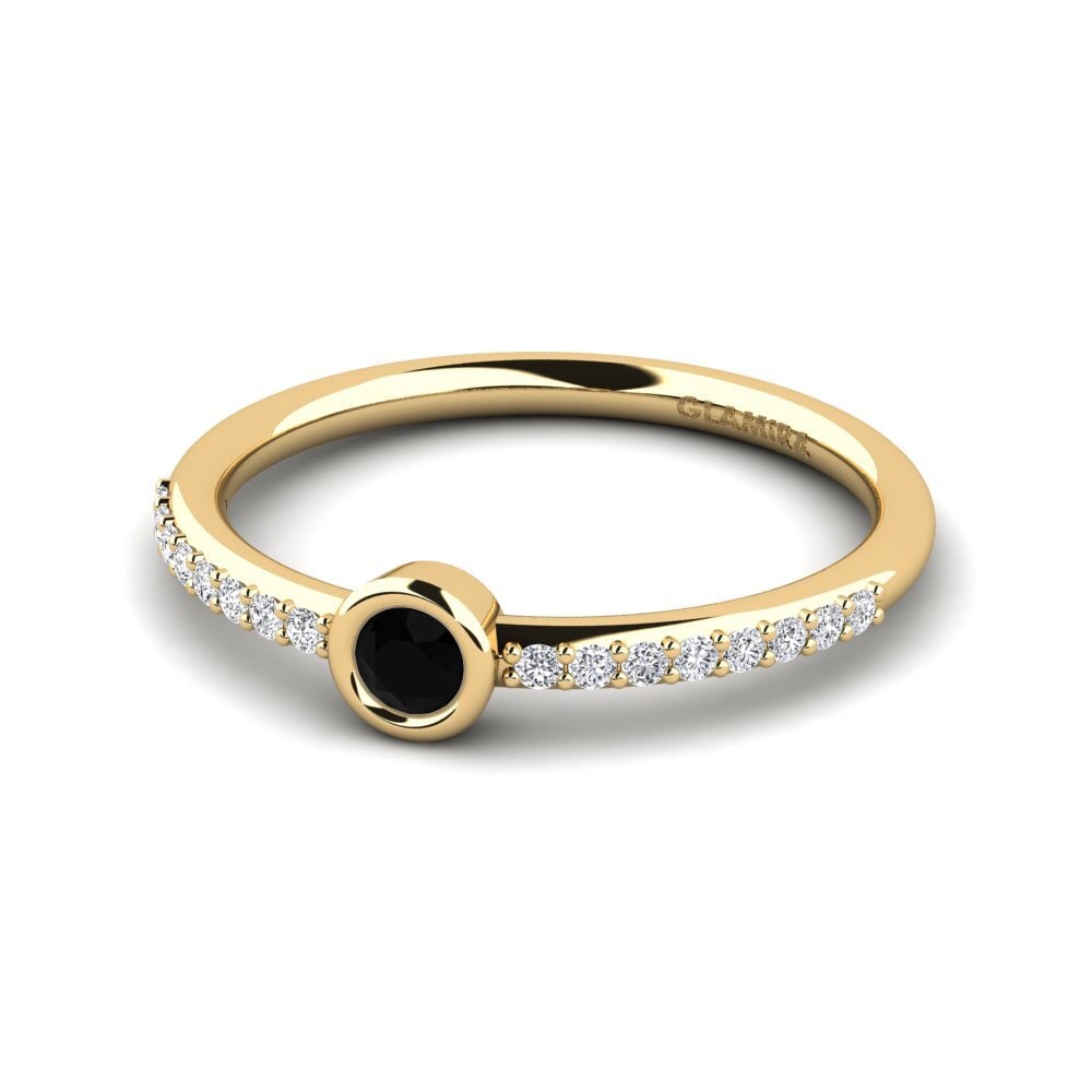 Diamante Negro Anillo apilable Gend - A