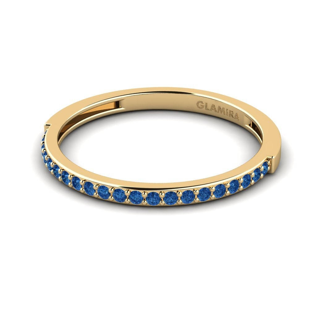 Circonita Azul Oscuro Anillo Grede - B