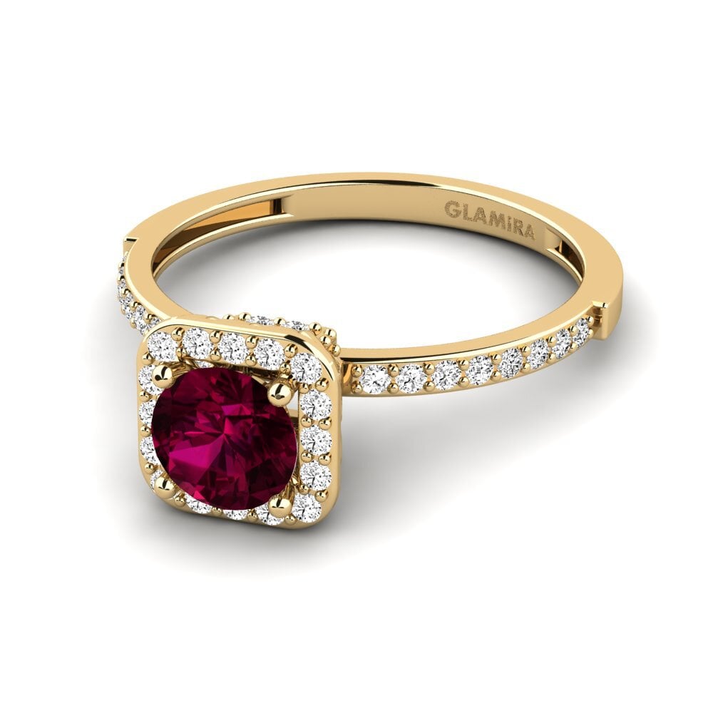 Granate Rhodolite Anillo de compromiso Grede - A
