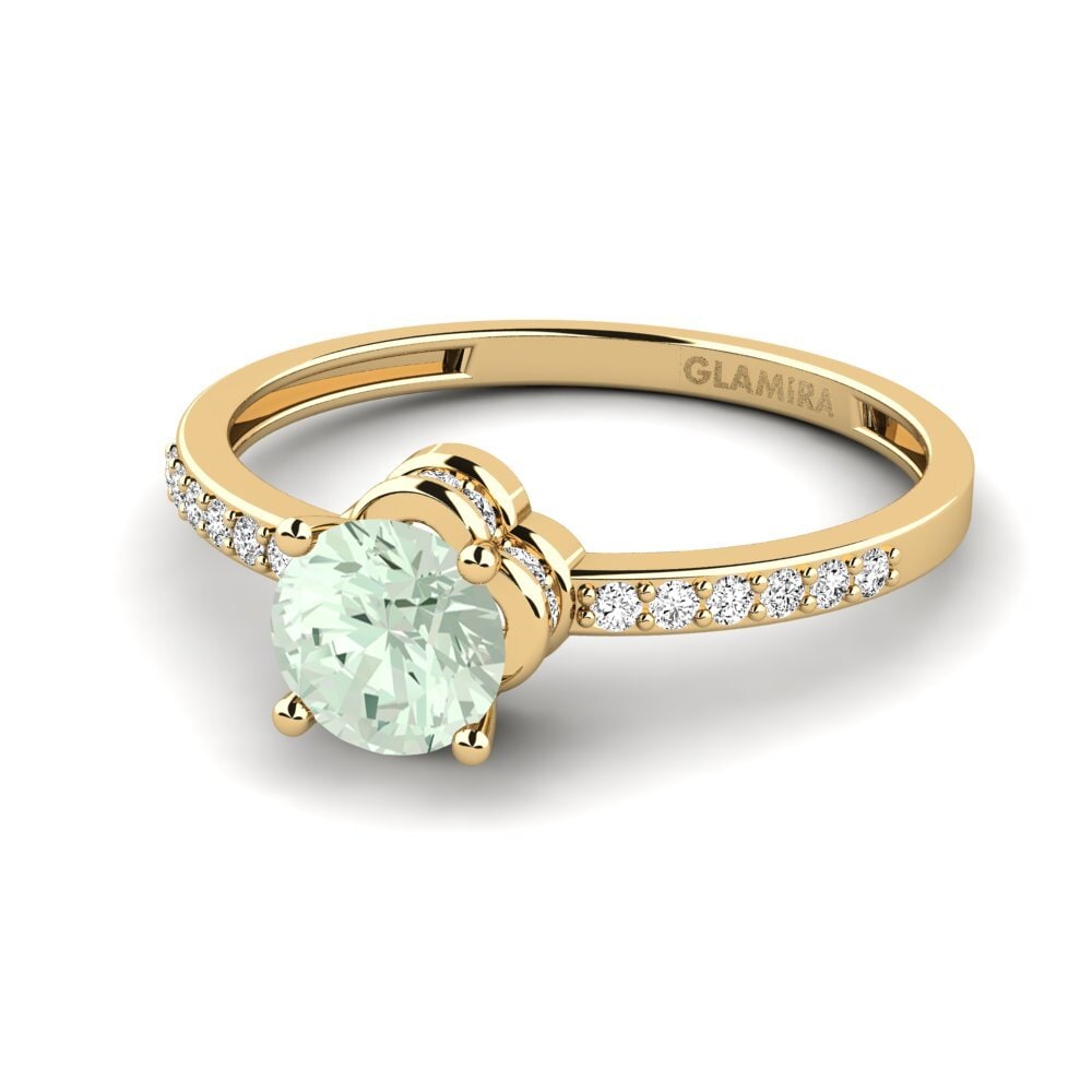 Amatista verde Anillo de compromiso Htingi - A
