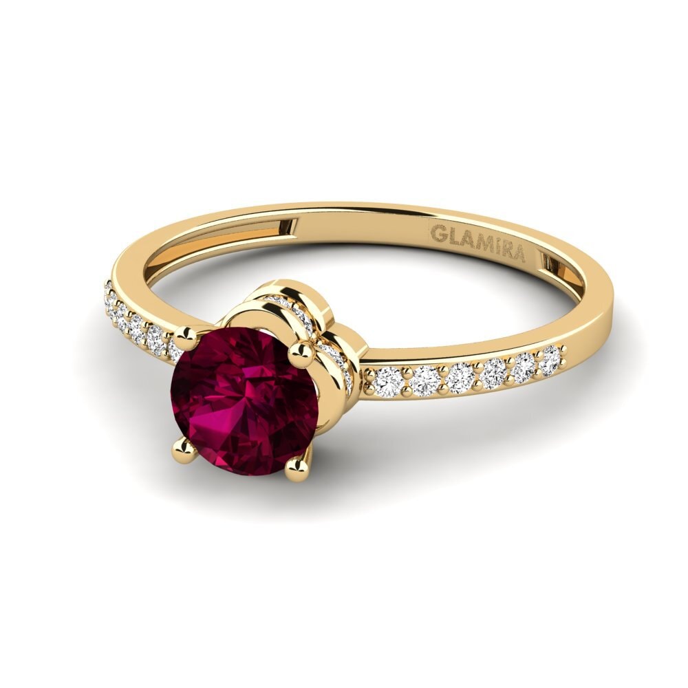 Granate Rhodolite Anillo de compromiso Htingi - A