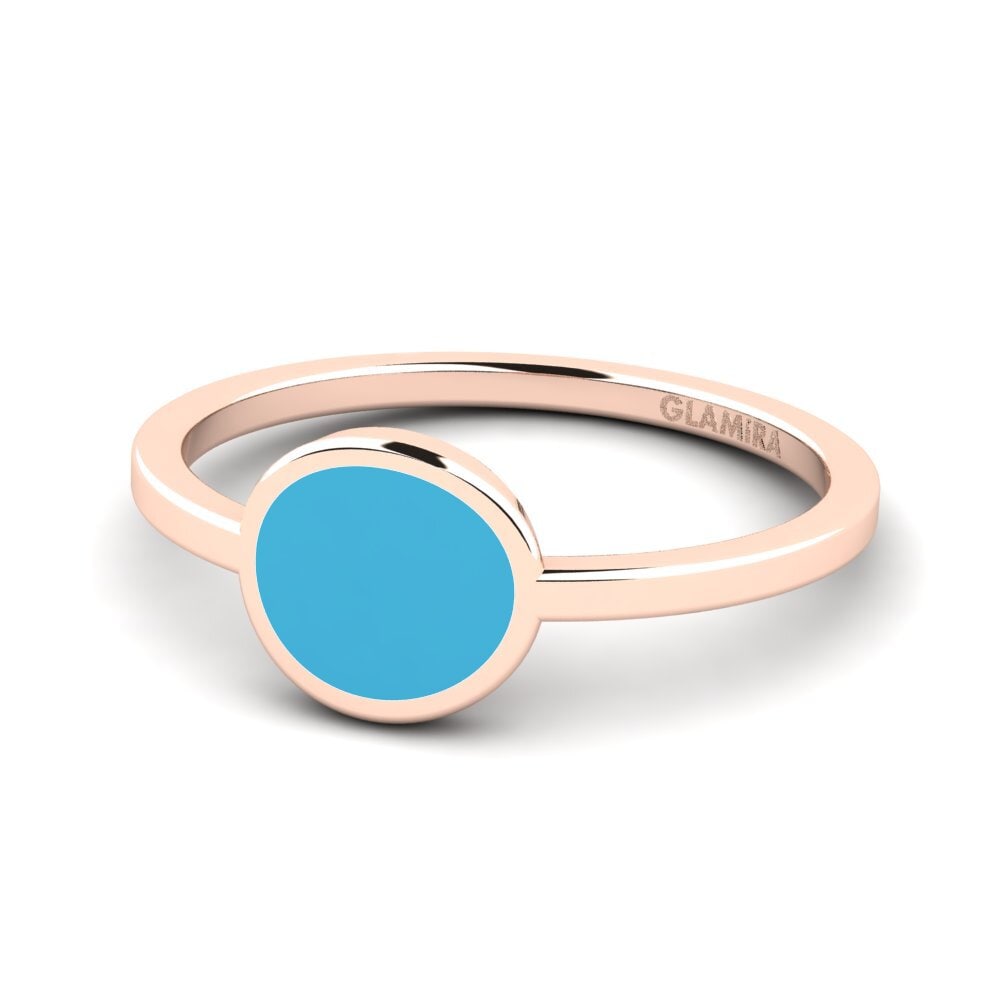 Rotgold 585 Stapelbarer Ring Middo - A