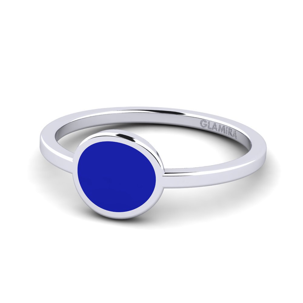 White Silver Stackable Ring Middo - A