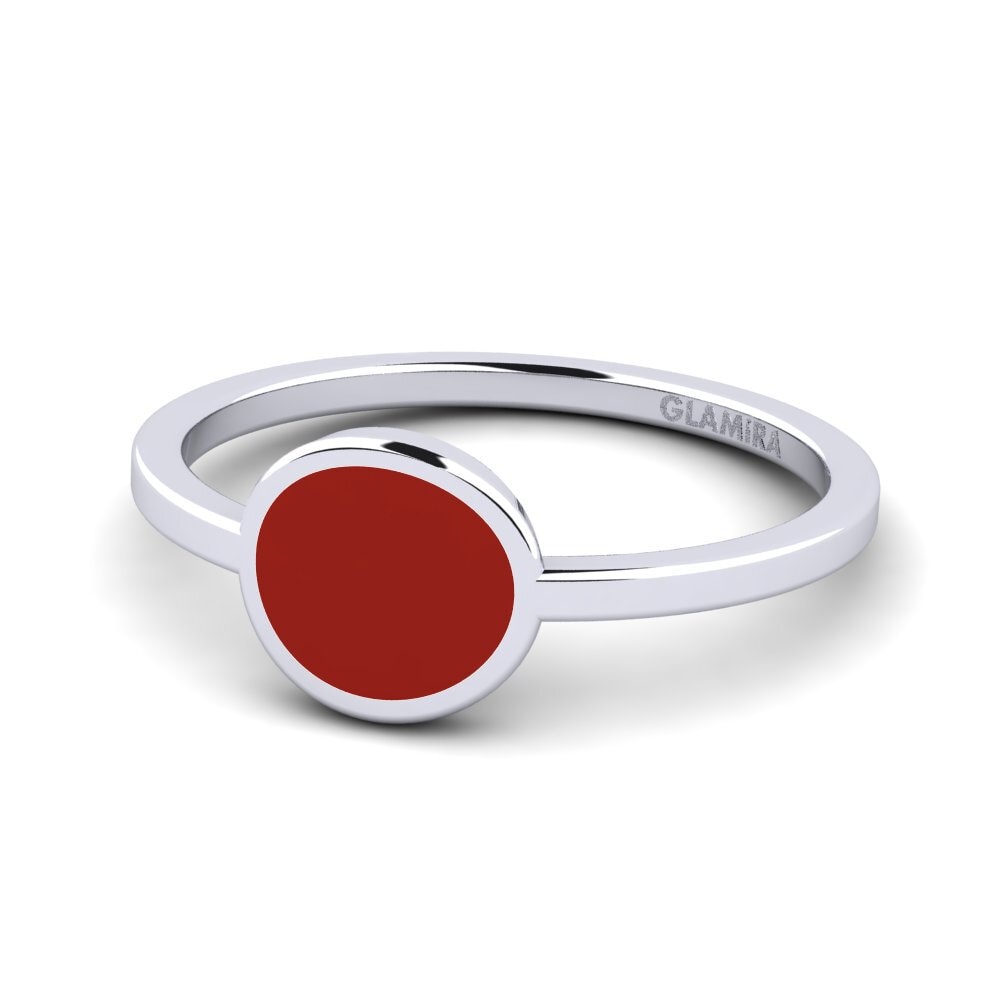 Weiß-Silber Stapelbarer Ring Middo - A