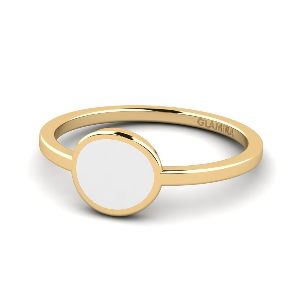 9k Oro Amarillo Anillo apilable Middo - A