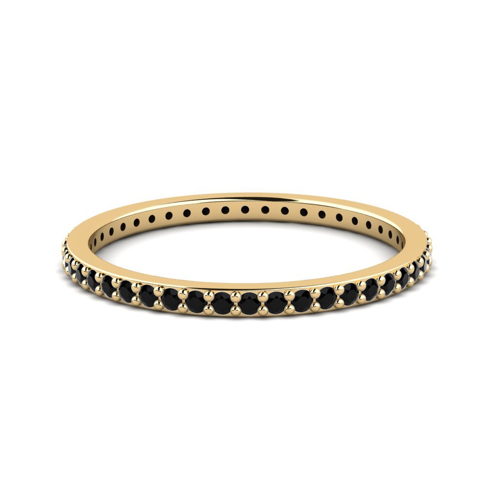 Diamante Negro Anillo apilable Natacha - B
