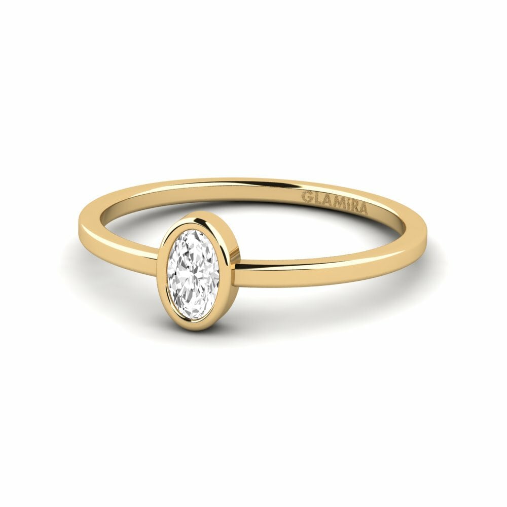 Zafiro blanco Anillo de compromiso Niliev - A