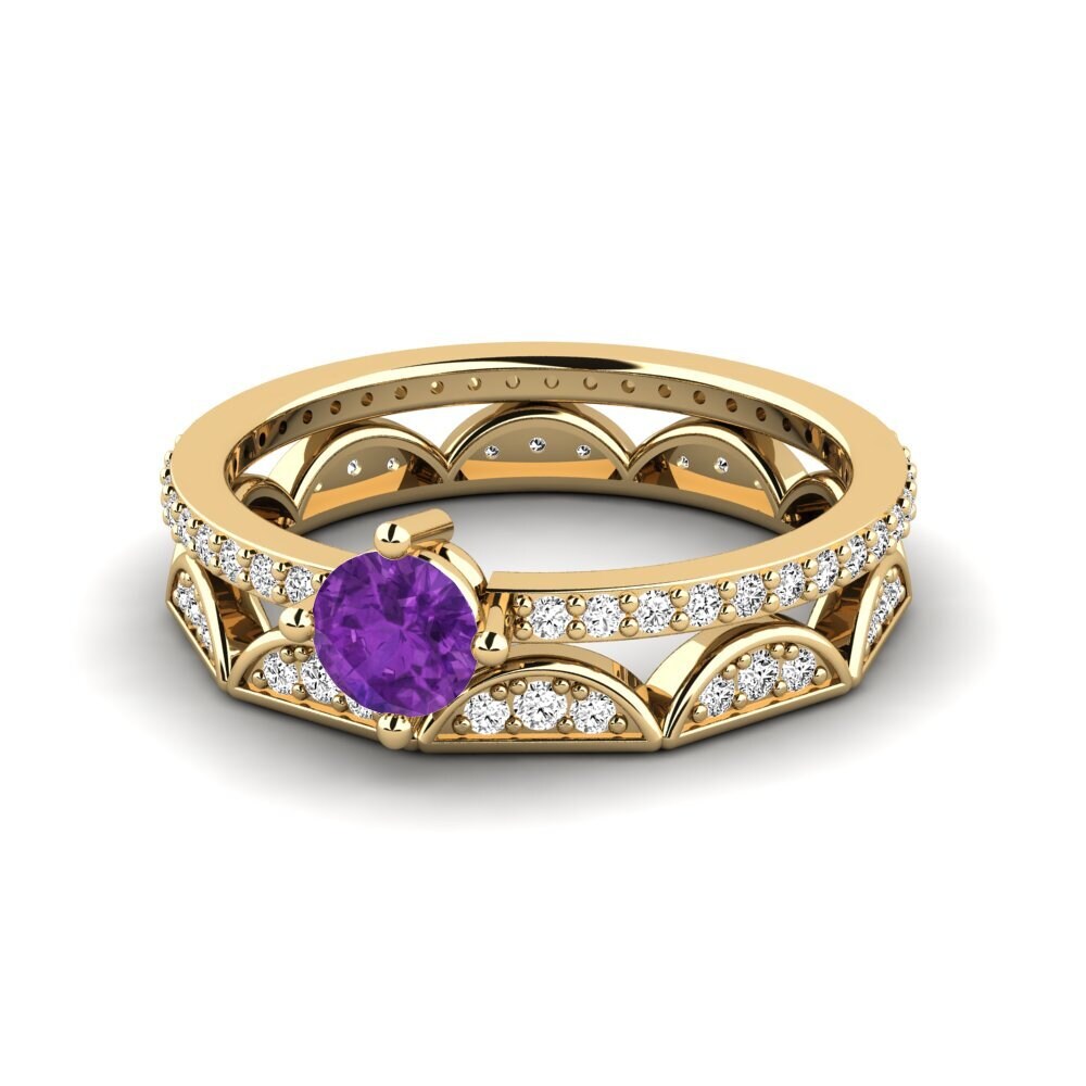Amatista Anillo apilable Nurath Set