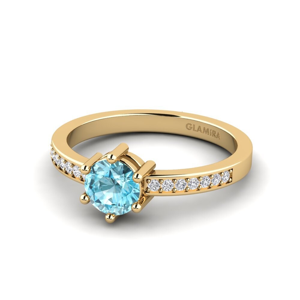 Blue Zircon Stackable Ring Ofre - A