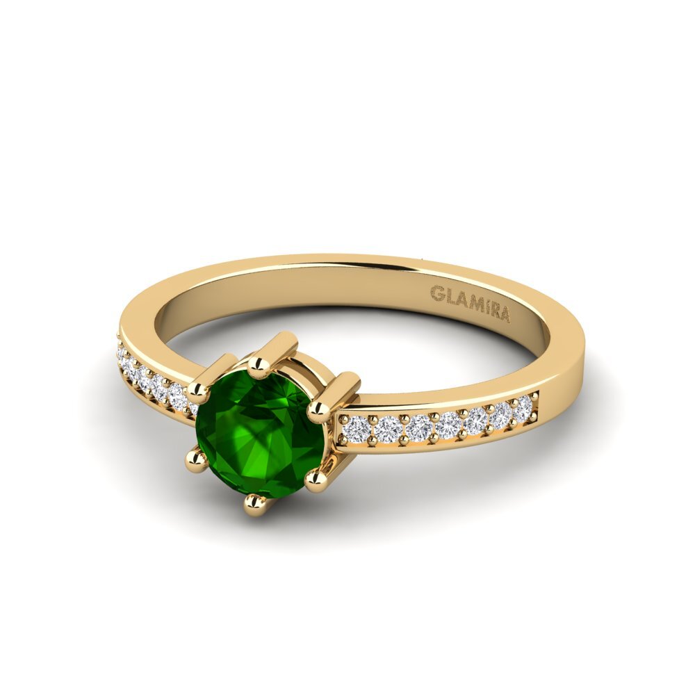 Green Tourmaline Stackable Ring Ofre - A