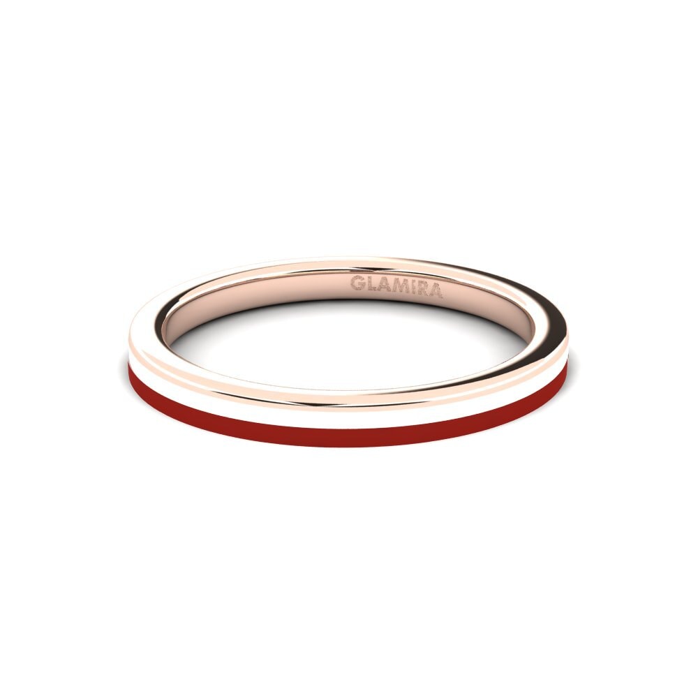 Rotgold 375 Stapelbarer Ring Sephuf - A