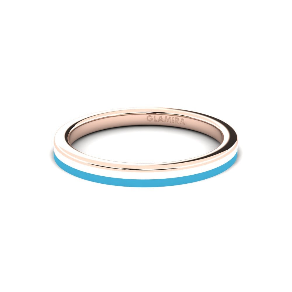 Rotgold 585 Stapelbarer Ring Sephuf - A