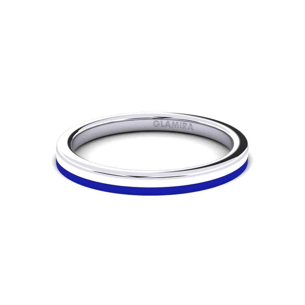 White Silver Stackable Ring Sephuf - A