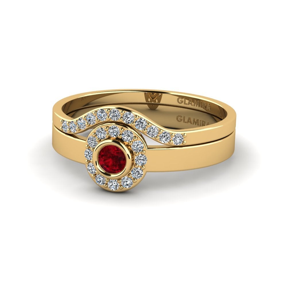 Ruby Stackable Ring Siorgr Set
