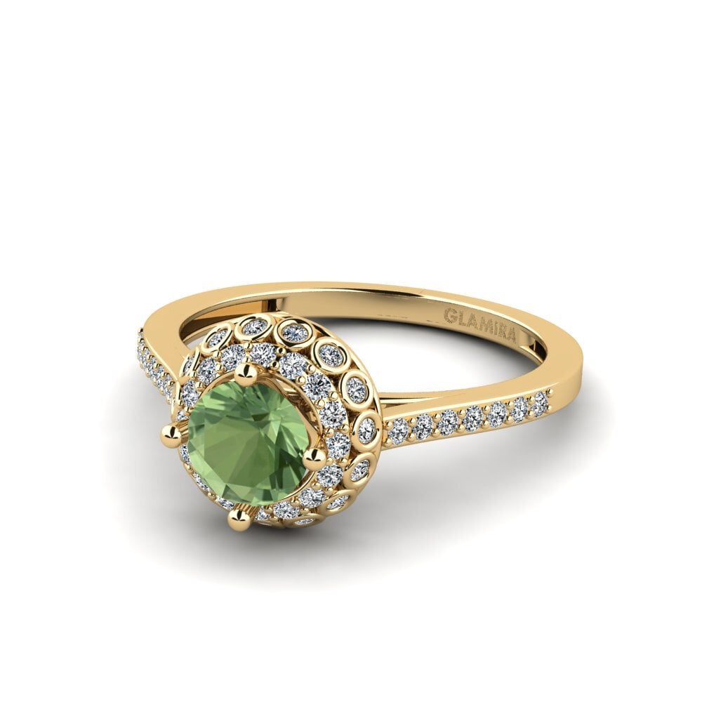 Zafiro Verde Anillo de compromiso Syfig - A