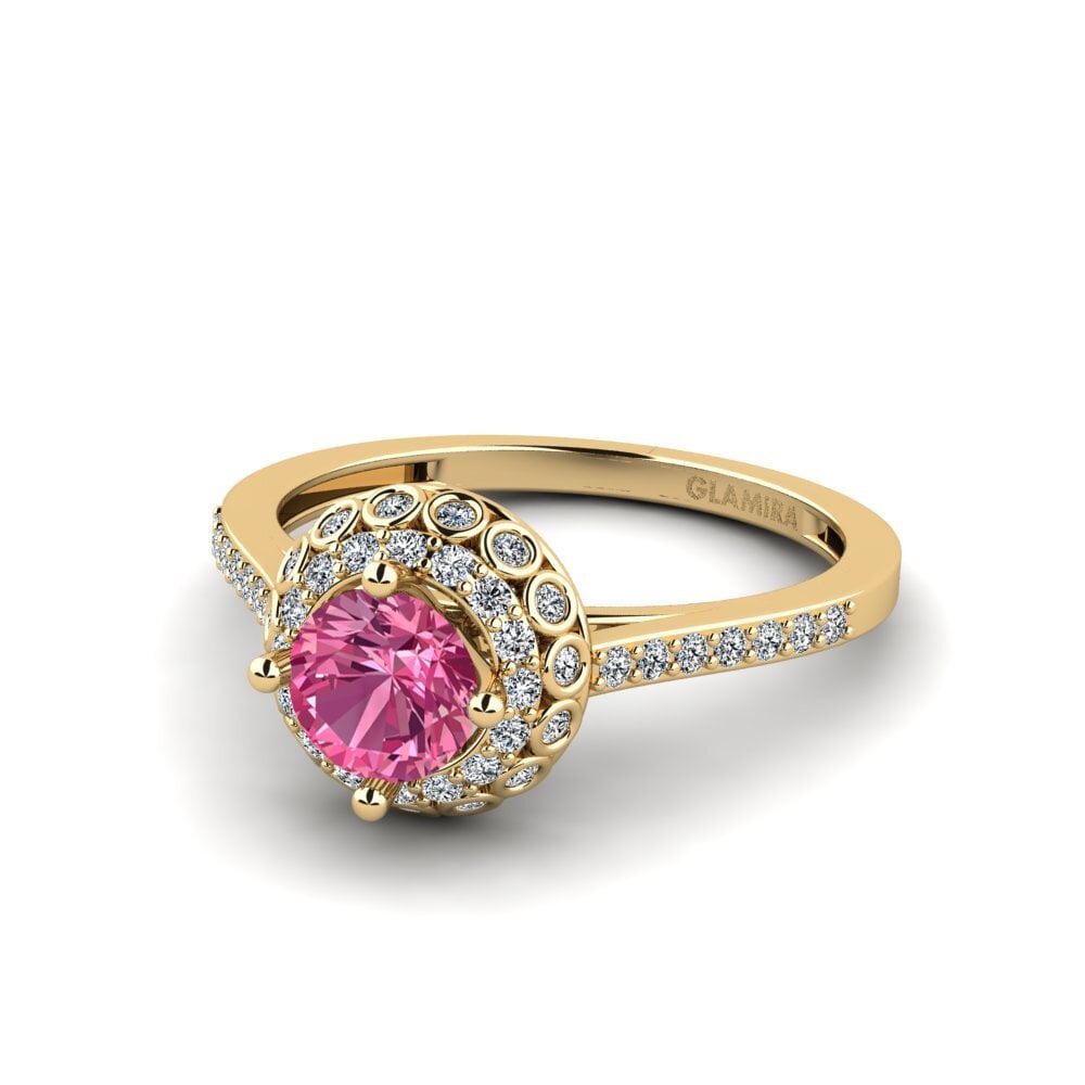 Pink Tourmaline Engagement Ring Syfig - A