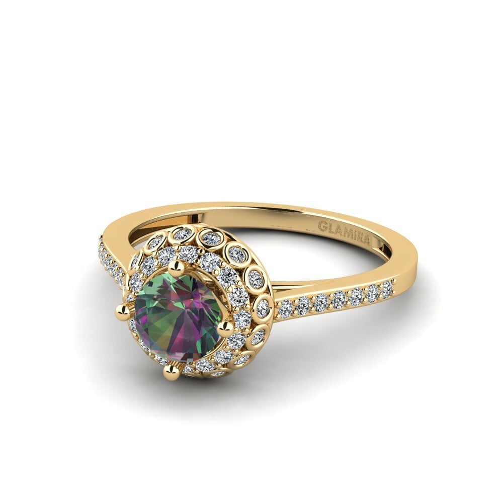 Mystic Topaz Engagement Ring Syfig - A