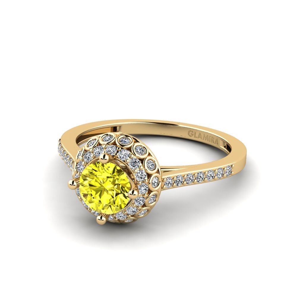 Yellow Diamond Engagement Ring Syfig - A