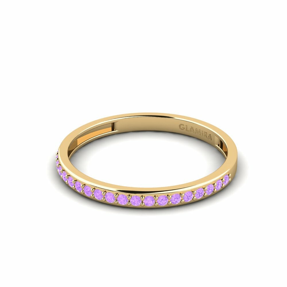 14ct Yellow Gold Amethyst Ring Syfig - B