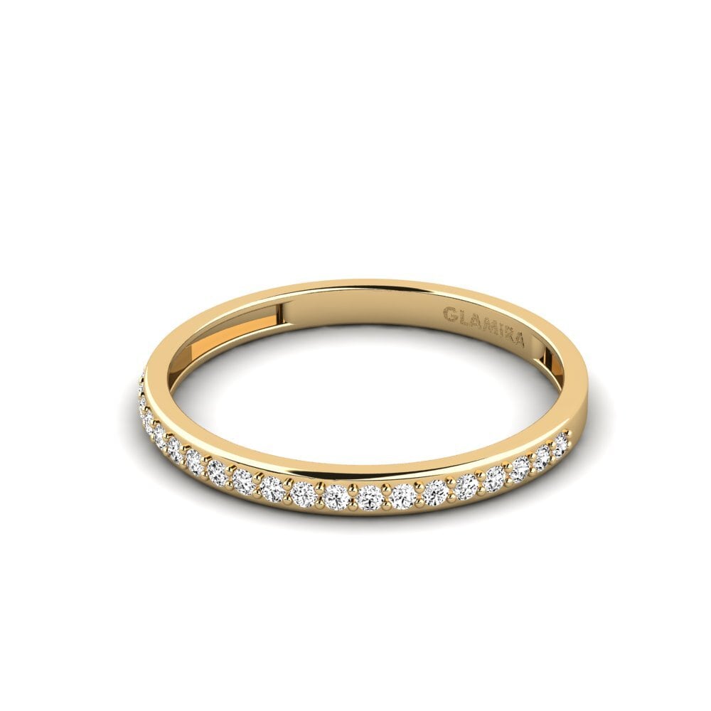 14ct Yellow Gold Moissanite Ring Syfig - B