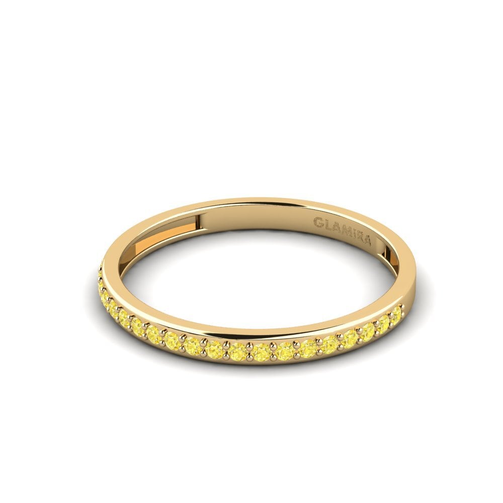 14ct Yellow Gold Yellow Sapphire Ring Syfig - B