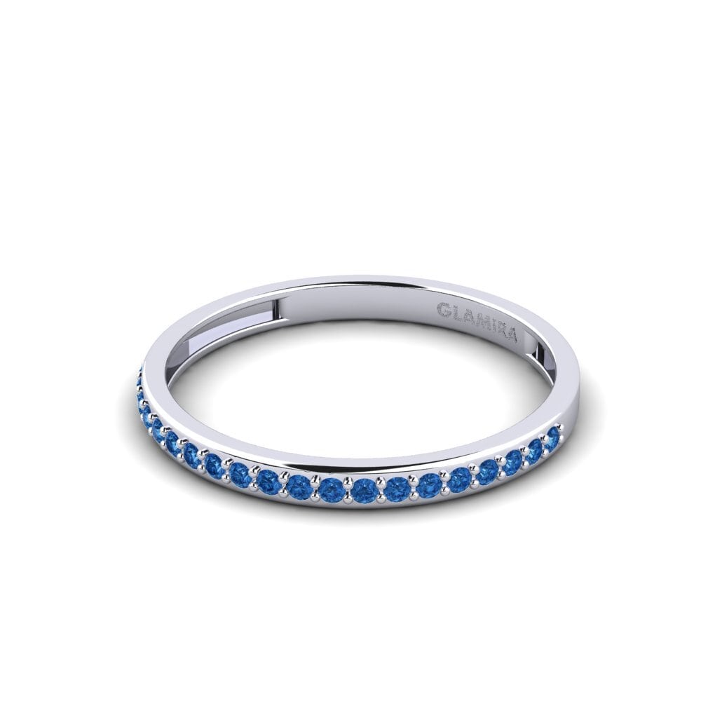 Circonita Azul Oscuro Anillo Syfig - B