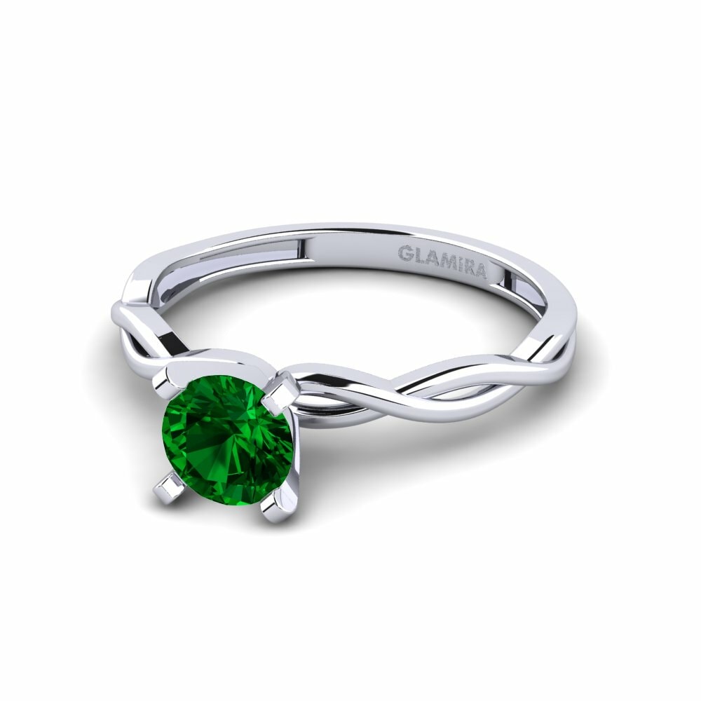 Green Zirconia Engagement Ring Xoden - A